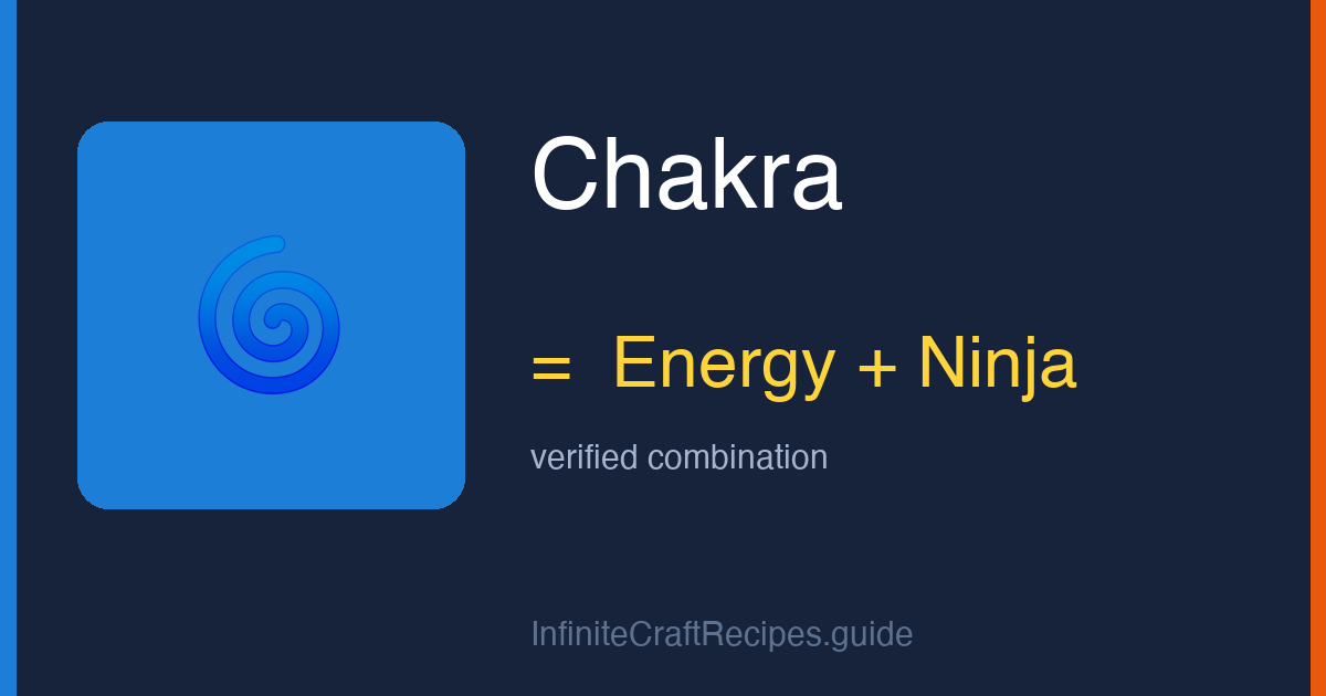 How to make Chakra in Infinite Craft: combine Energy and Ninja.